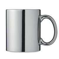 TAZZA IN CERAMICA CON FINITURA METALLICA